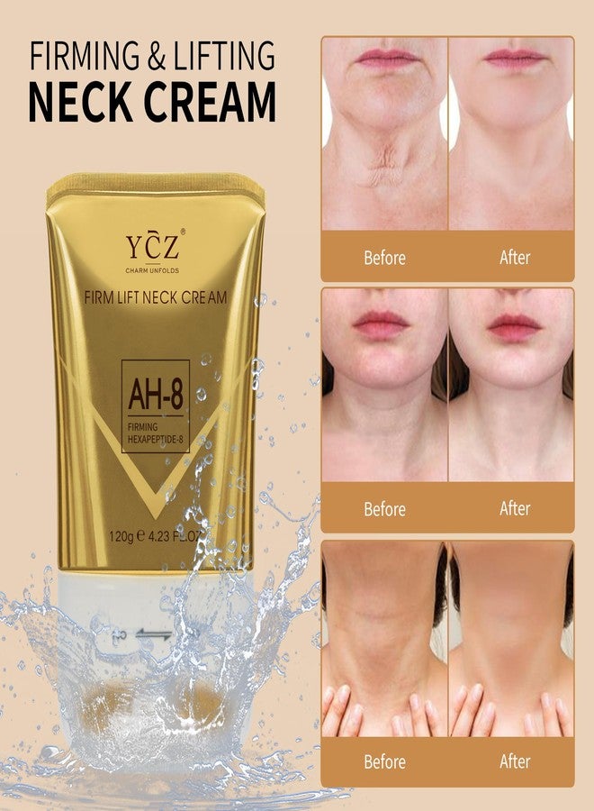 Ycz AH-8 Neck Firming Cream with Roller for Crepey Skin Body Care Comfort, Moisturizing, Anti-Aging Neck Cream with Peptide, Collagen, Smooths Wrinkles & Fine Lines Skin Care Skin Repair - Image 2